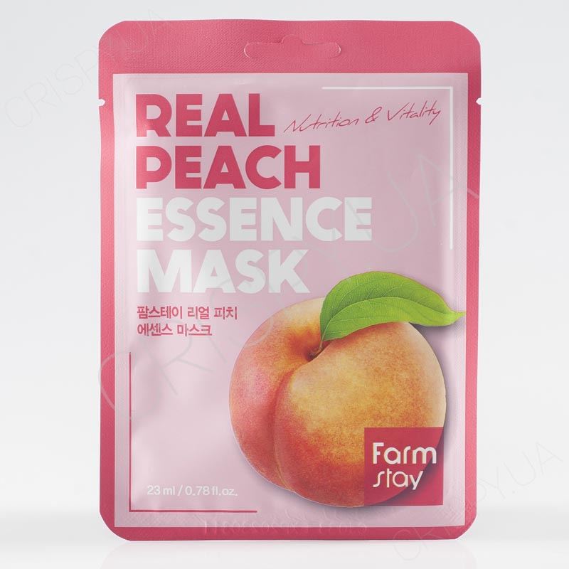 Маска тканинна для обличчя з екстрактом персика FarmStay Real Peach Essence Mask