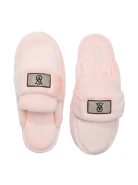 Домашні тапочки Closed Toe Faux Fur Slipper Pink Bling М