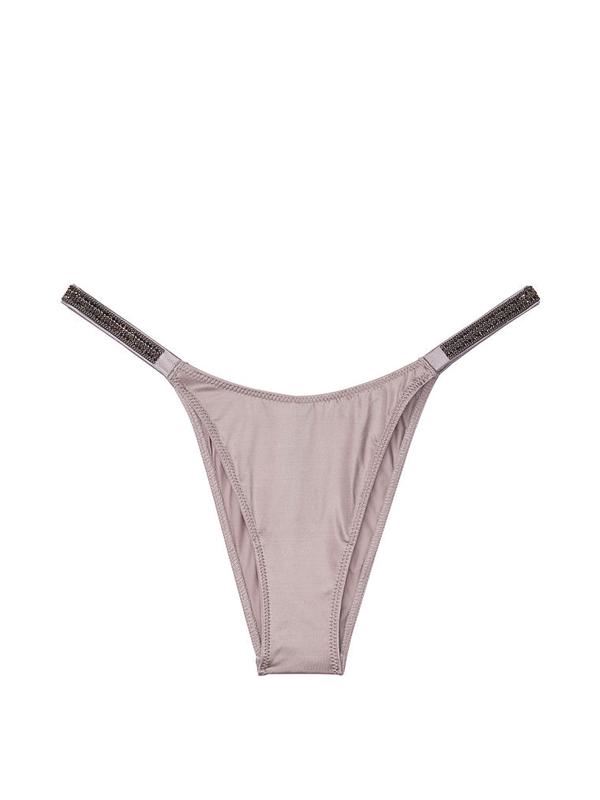 Бразильяни зі стразами Victoria’s Secret Bombshell Shine Strap Brazilian Panty Pebble violet