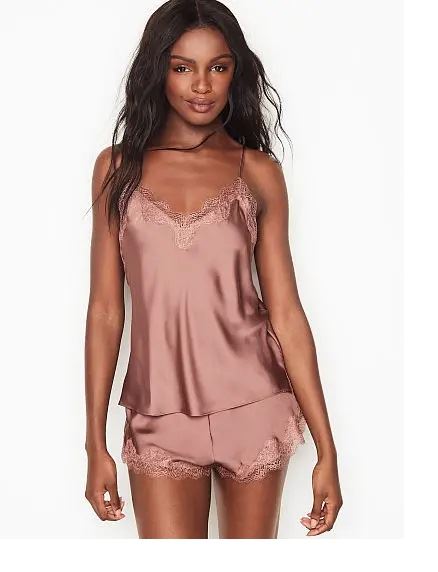 Піжама VICTORIA'S SECRET SATIN CAMI PJ SET MILK CHOCOLATE розмір L
