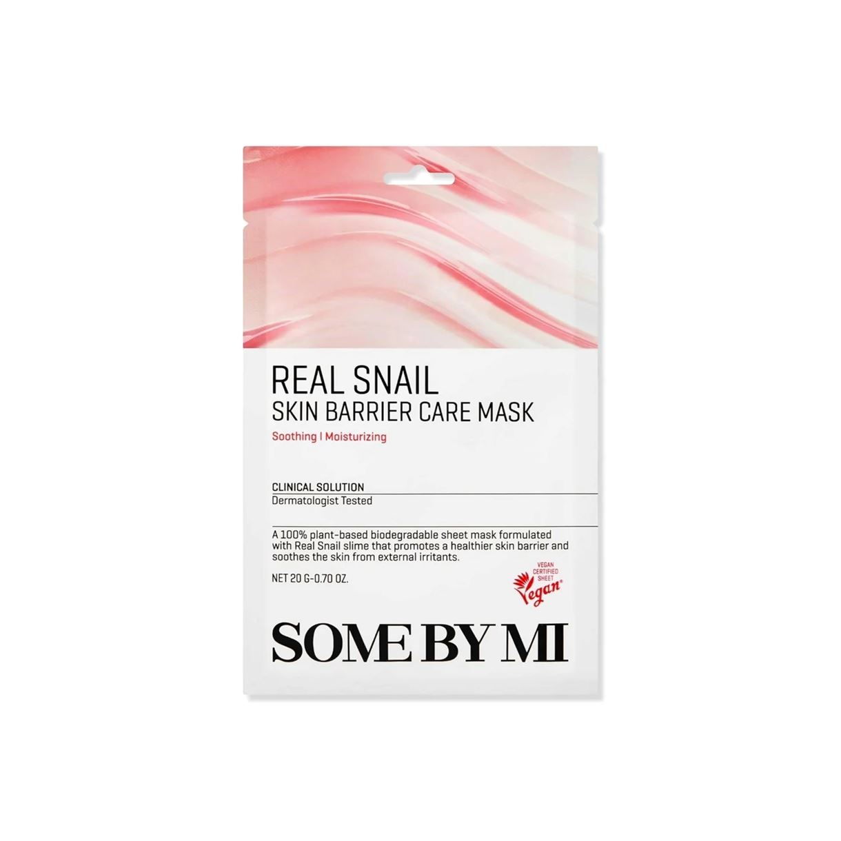 Some By Mi - Зміцнювальна тканинна маска з муцином равлика - Real Snail Skin Barrier Care Mask