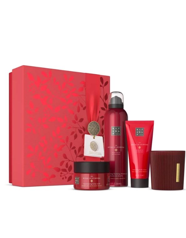 Подарунковий набір Rituals The Ritual Of Ayurveda Size M (пінка+ крем + скраб + свічка)