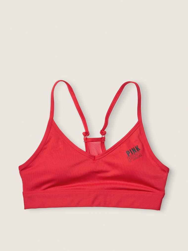 Топ PINK ULTIMATE LIGHTLY LINED SPORTS BRA Red pepper