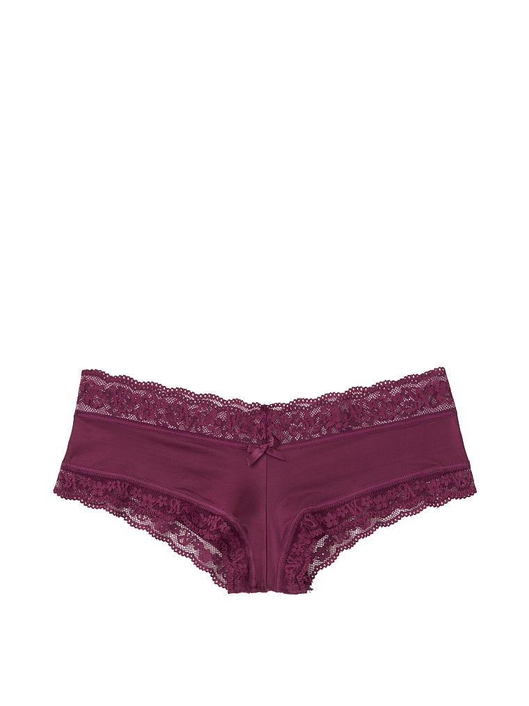 Мереживні трусики VICTORIA'S SECRET VERY SEXY Lace Cheeky Panty (бордо)