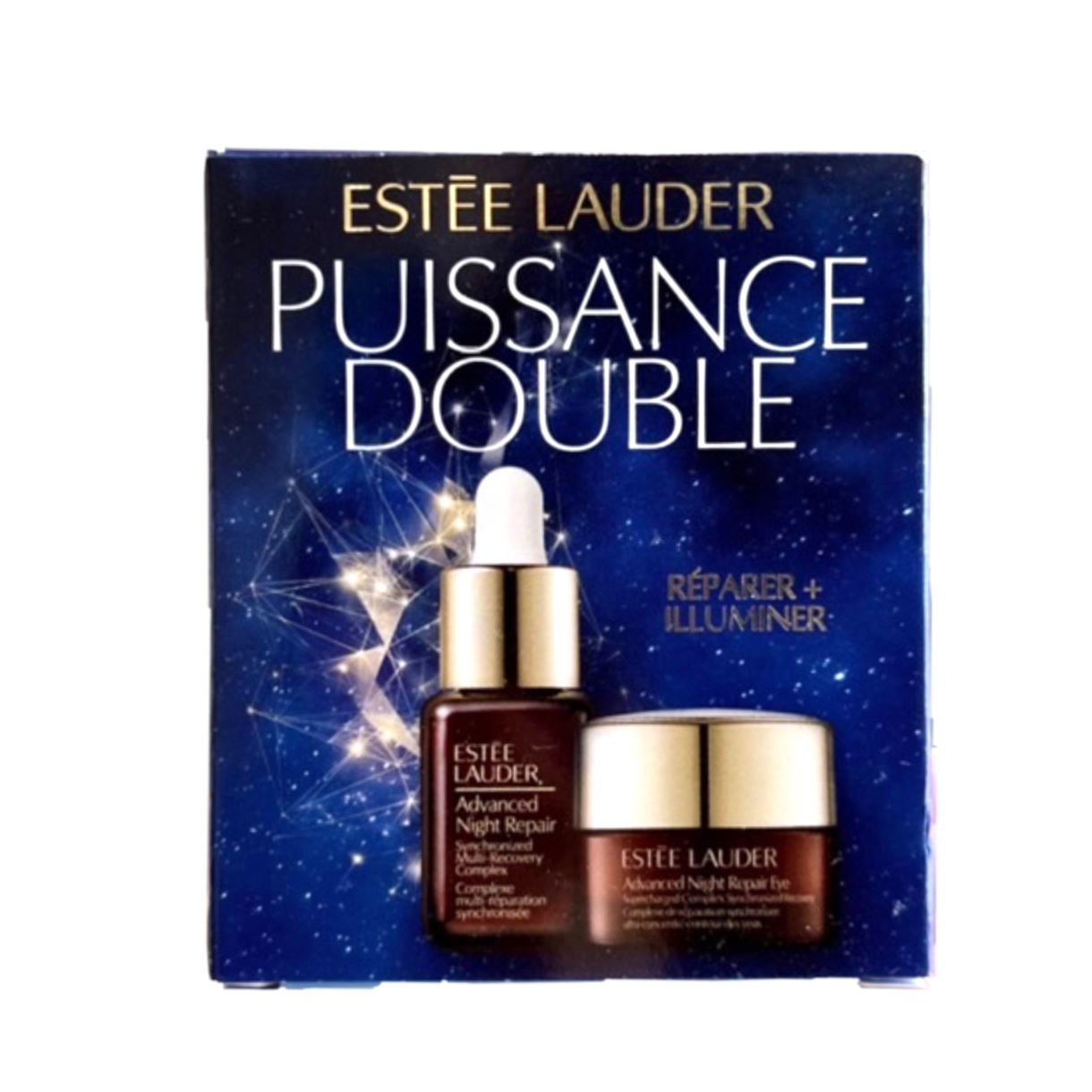 Набір мініатюр, крем для обличчя + сироватка Estée Lauder - puissance double Advanced Night Repair (крем 5ml, сироватка 7ml)