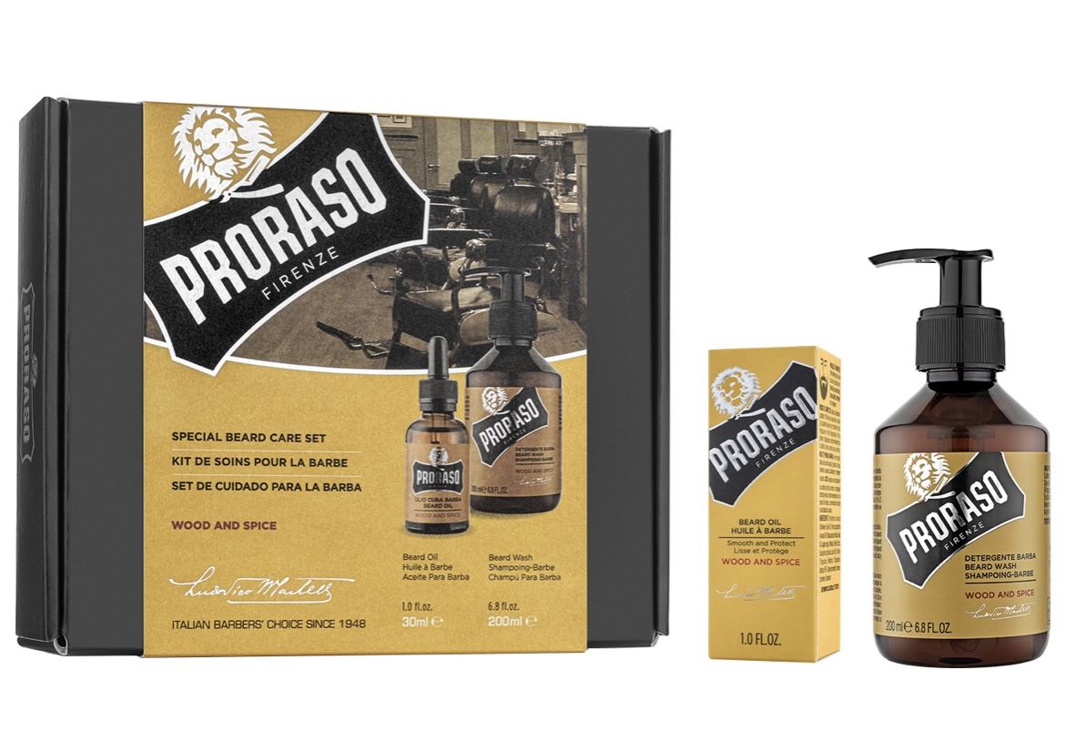 Подарунковий набір для догляду за бородою PRORASO Wood and spice
