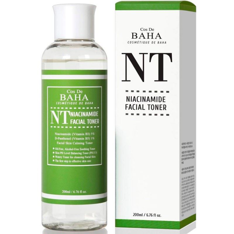 COS DE BAHA NIACINAMIDE 5% FACIAL TONER Тонер з ніацинамідом 5% та пантенолом 1%, 200 мл
