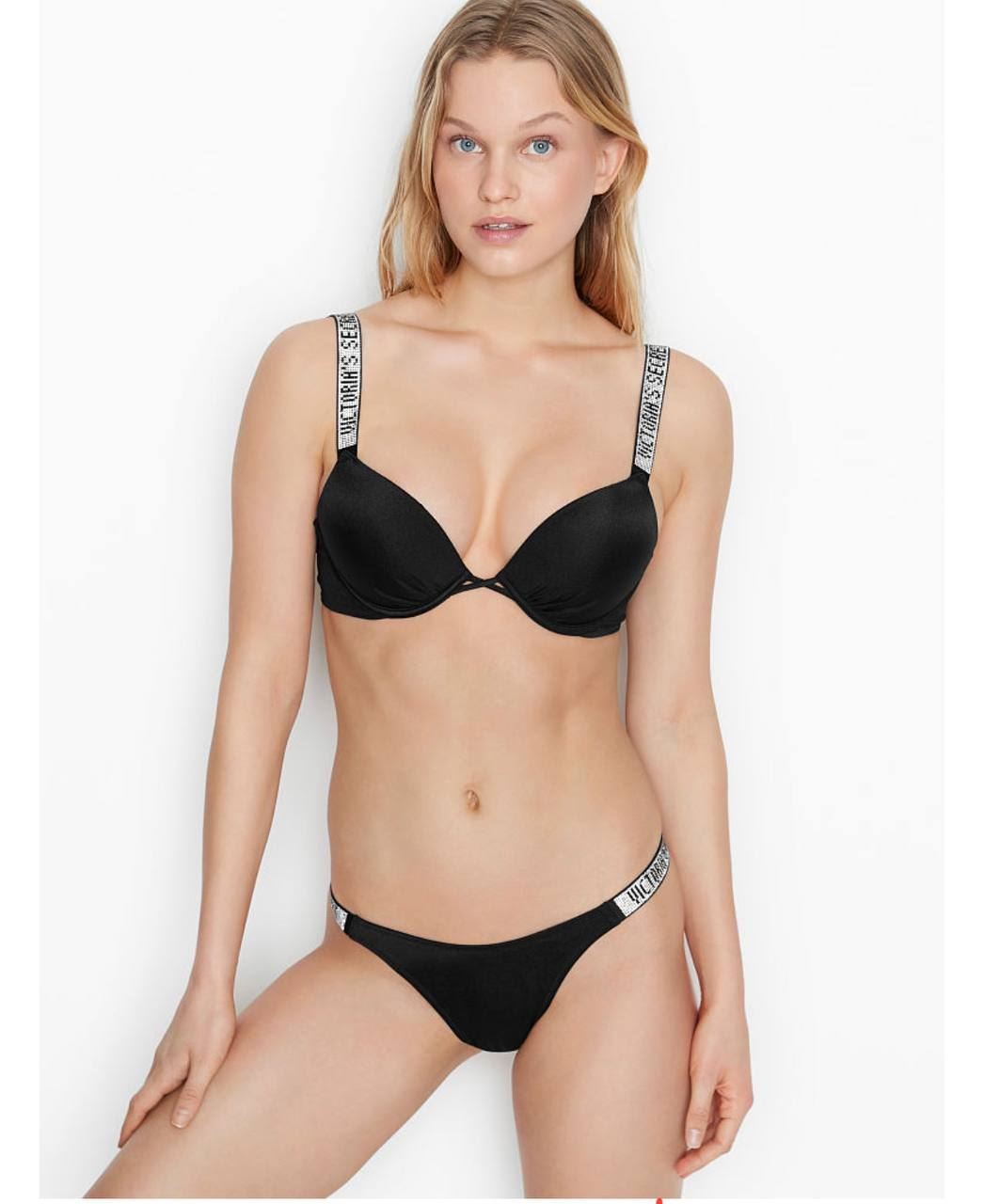 Купальник зі стразами чорний Victoria’s Secret