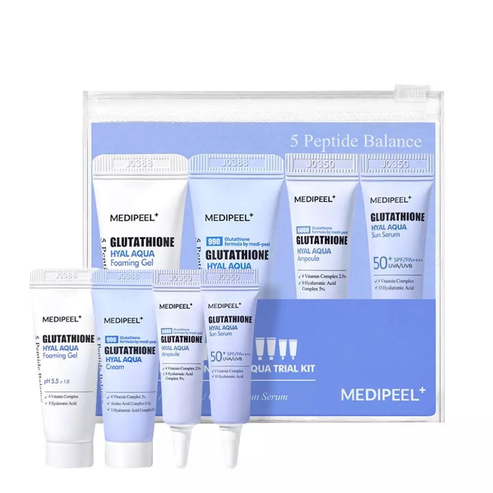 Набір мініатюр для догляду за обличчям MEDI PEEL Glutathione Hyal Aqua Trial Kit
