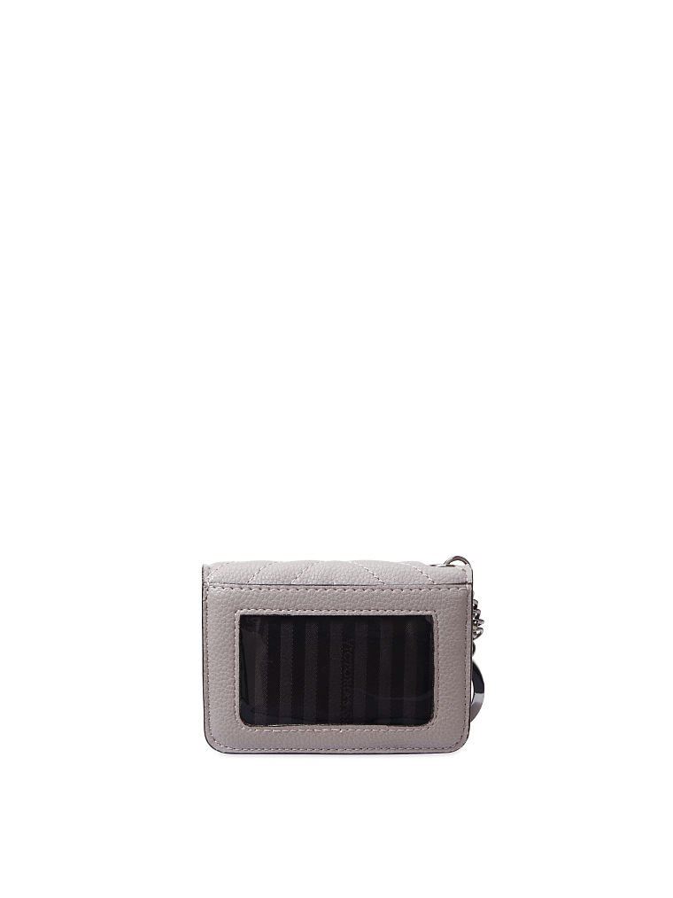 Картхолдер Victoria’s Secret tudded V-Quilt Foldable Card Case Gray