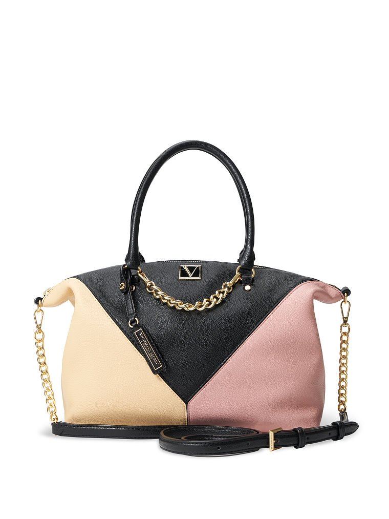 СУМКА VICTORIA'S SECRET SLOUCHY SATCHEL BAG Blush Colorblock