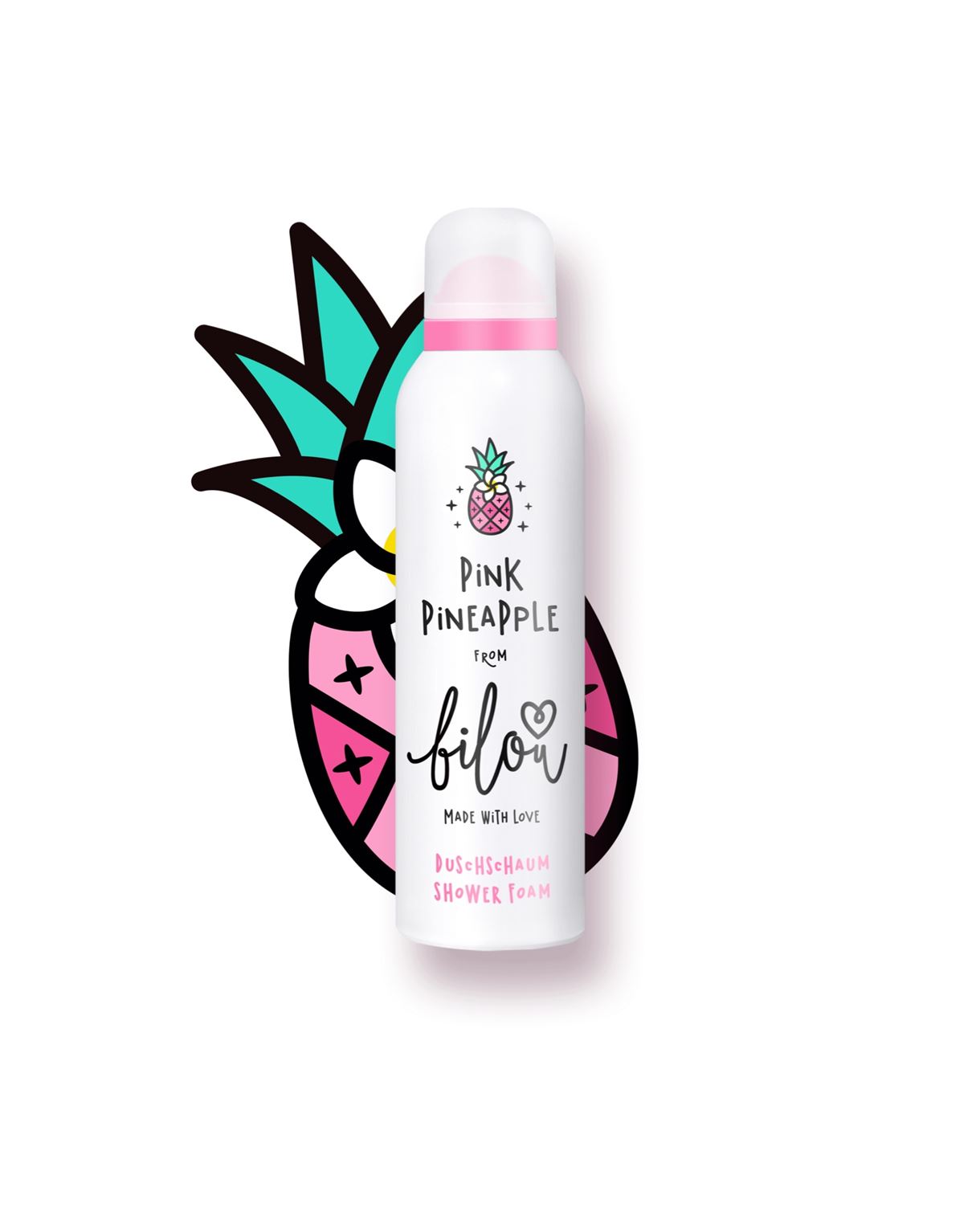 Пінка для душу «рожевий ананас» Bilou - PINK PINEAPPLE SHOWER FOAM (200ml)
