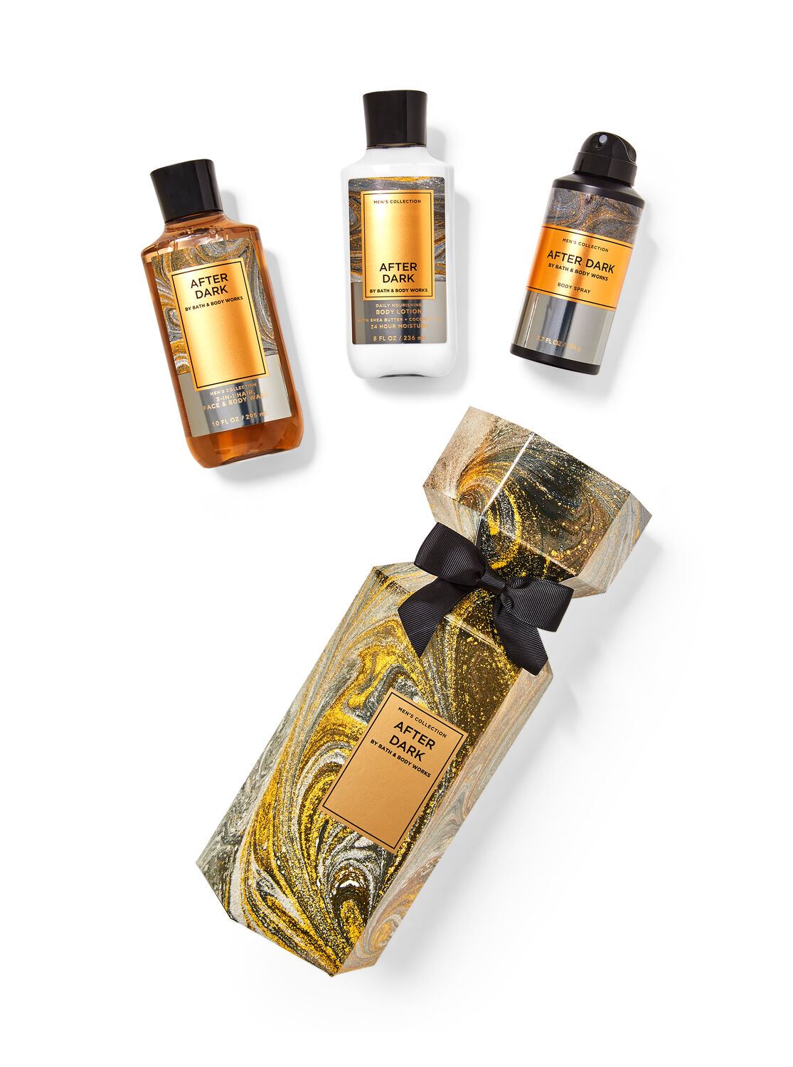 Подарунковий набір Bath and body works - AFTER DARK Gift Box Set (парфумований спрей для тіла (134 мл), лосьйон для тіла (236 мл), гель для душу (295 мл)