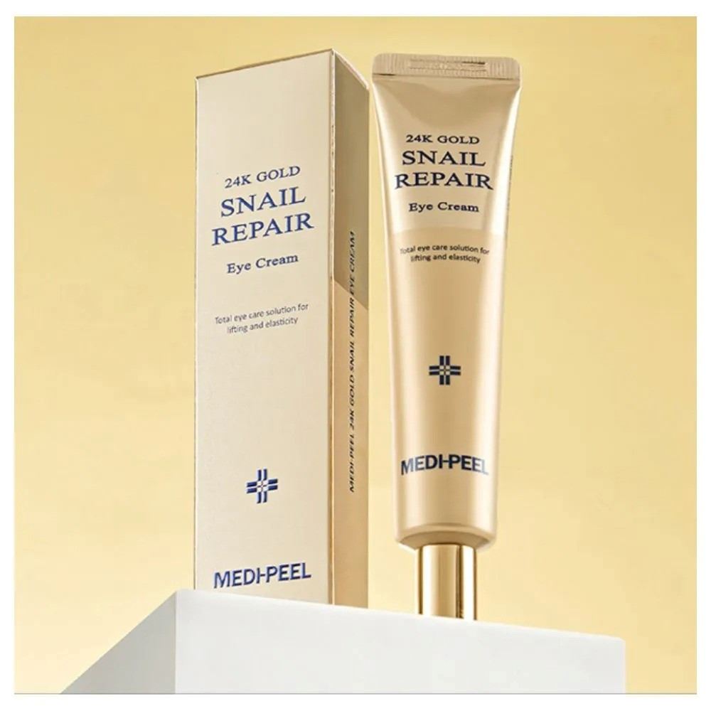 Крем для шкіри навколо очей з муцином равлика та золотом Medi-Peel 24K Gold Snail Repair Eye Cream
