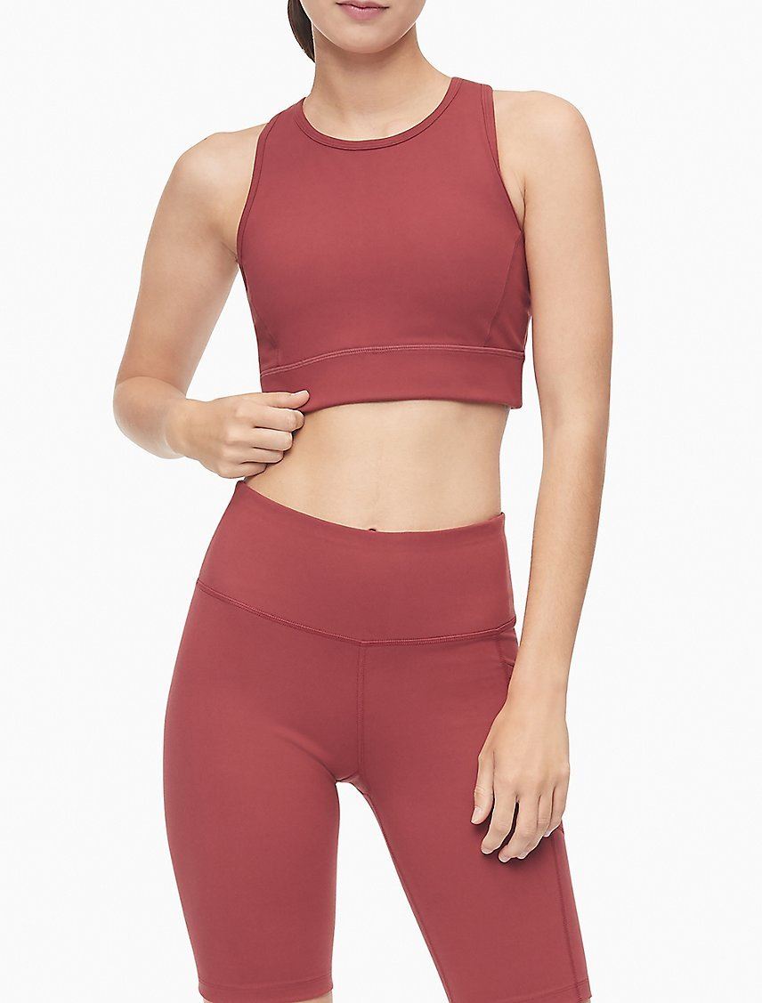 Спортивний топ Calvin Klein - Performance Embrace Medium Impact Sports Bra бордовий Xs