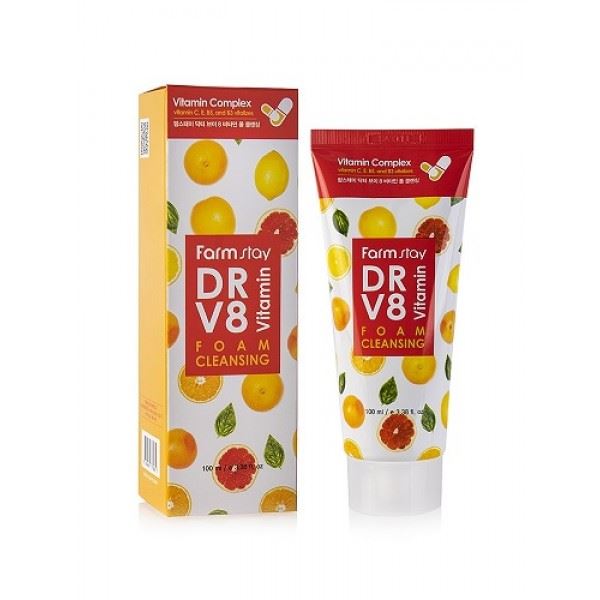 Вітамінна очисна пінка FarmStay DR.V8 Vitamin Foam Cleansing 100 ml