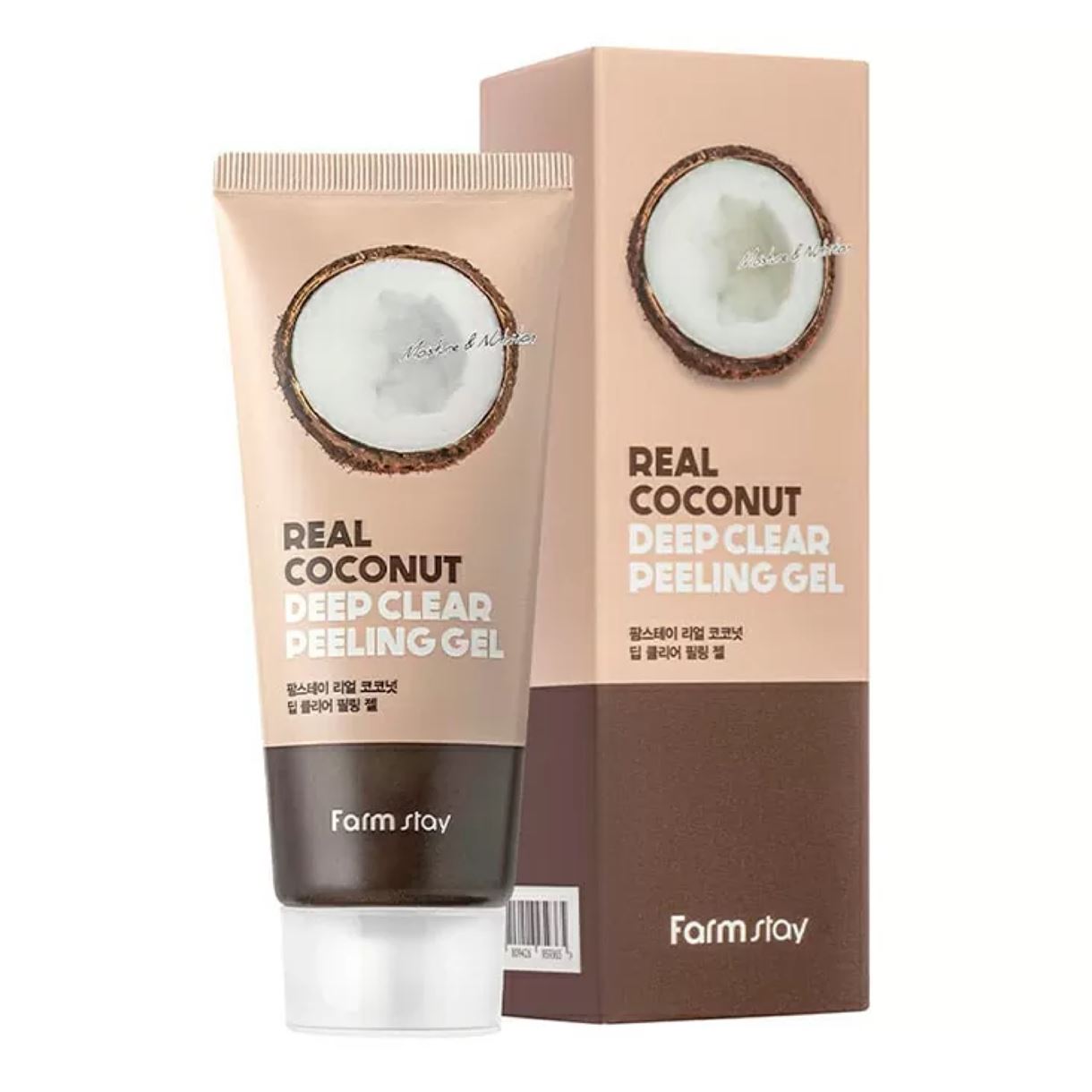 Пілінг-скатка з кокосовою олією Farm Stay Real Coconut Deep Clear Peeling Gel, 180ml