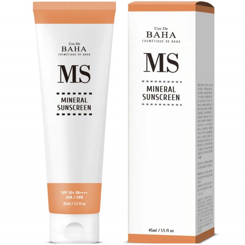 Мінеральний сонцезахисний крем Cos De BAHA MS Mineral Sunscreen SPF50+