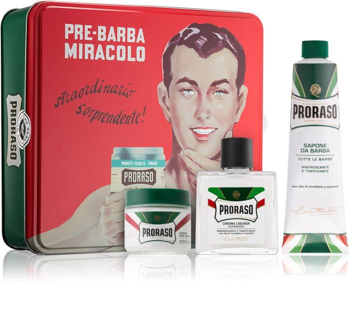 Вінтажний набір для чоловіків Proraso Gino (крем для гоління 150 мл + бальзам після гоління 100 мл + крем до гоління 100 мл