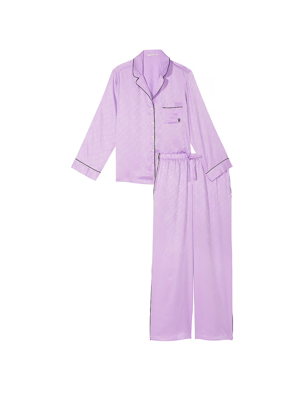 Піжама Satin Long Pajama Set Unicorn Purple Victoria’s Secret XS regular