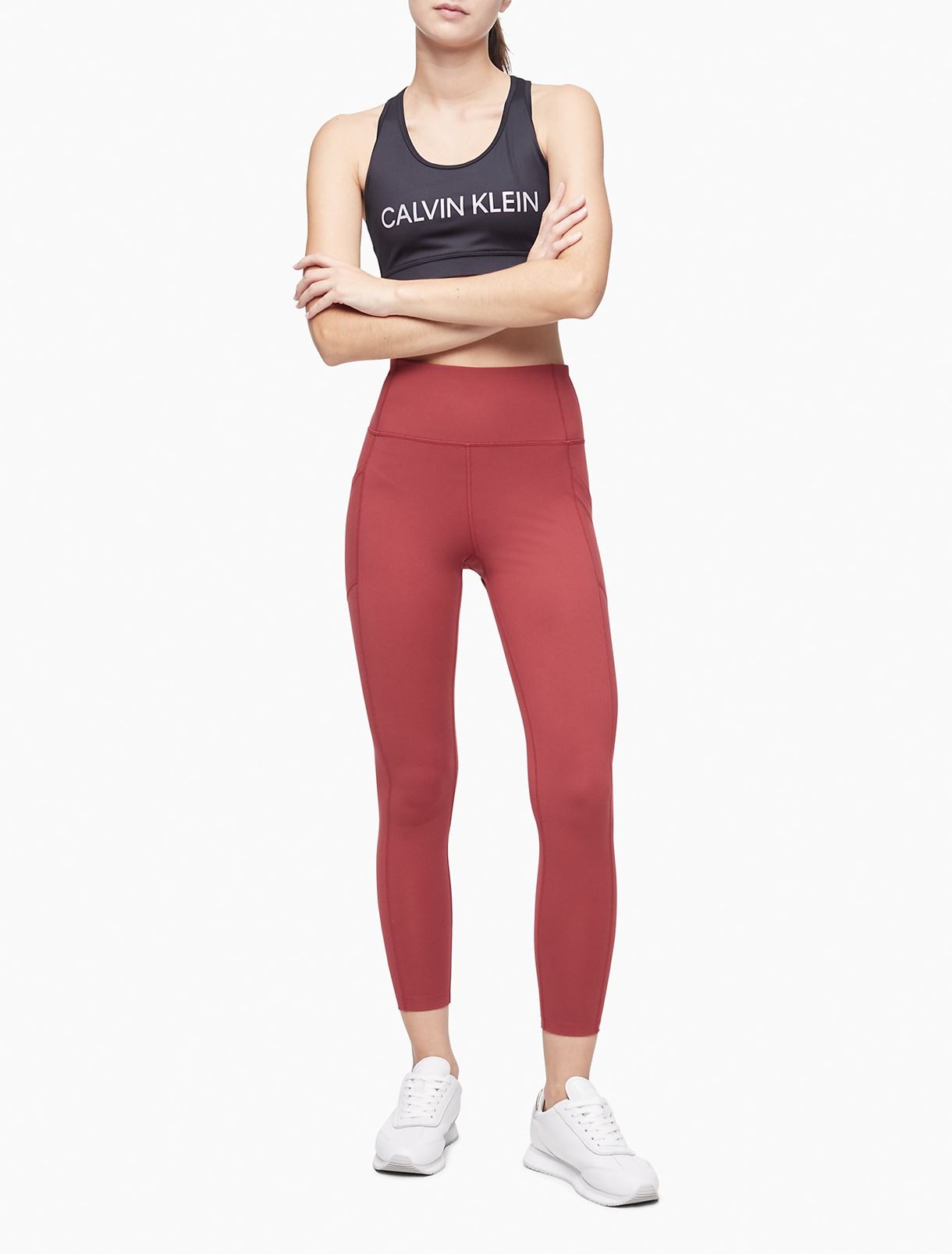 Лосіни Calvin Klein Performance Embrace Super High Waist 7/8 Leggings бордові Xs
