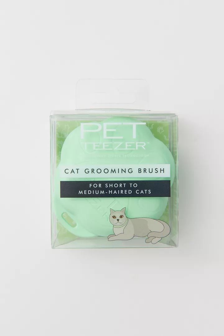 Щітка для вичісування кота Pet Teezer Cat Grooming Green
