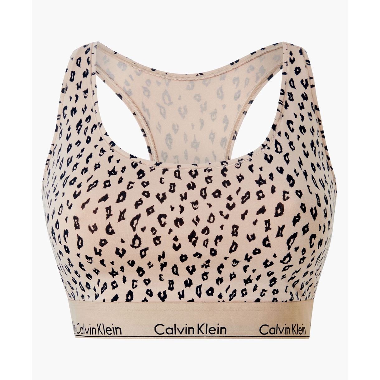 бавовняний топ Calvin Klein - Leopard Modern Cotton Curve Unlined Bralette